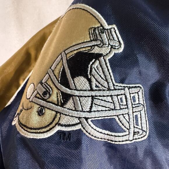Notre Dame‎ REVERSIBLE Fleece Parka Coat XL- Blue And Gold - Picture 3 of 8